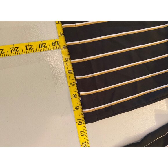 NWT No Comment NY.LA Black & Yellow Striped Wide-Leg Pants Small - Picture 9 of 9